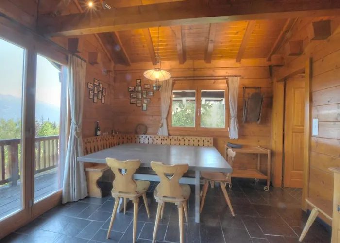 Chalé Isbane A Avec Vue Sur Les Alpes Anzère